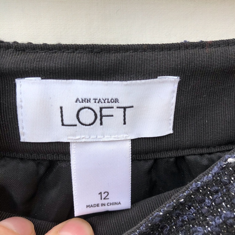 Ann Taylor Loft Tweed skirt with sparkle 12 - Picture 4 of 6